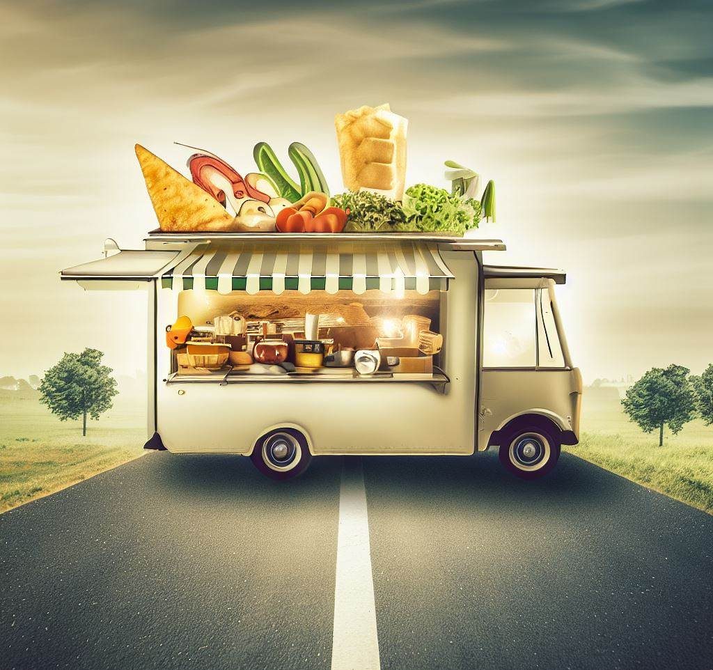 Camion de transport de nourriture